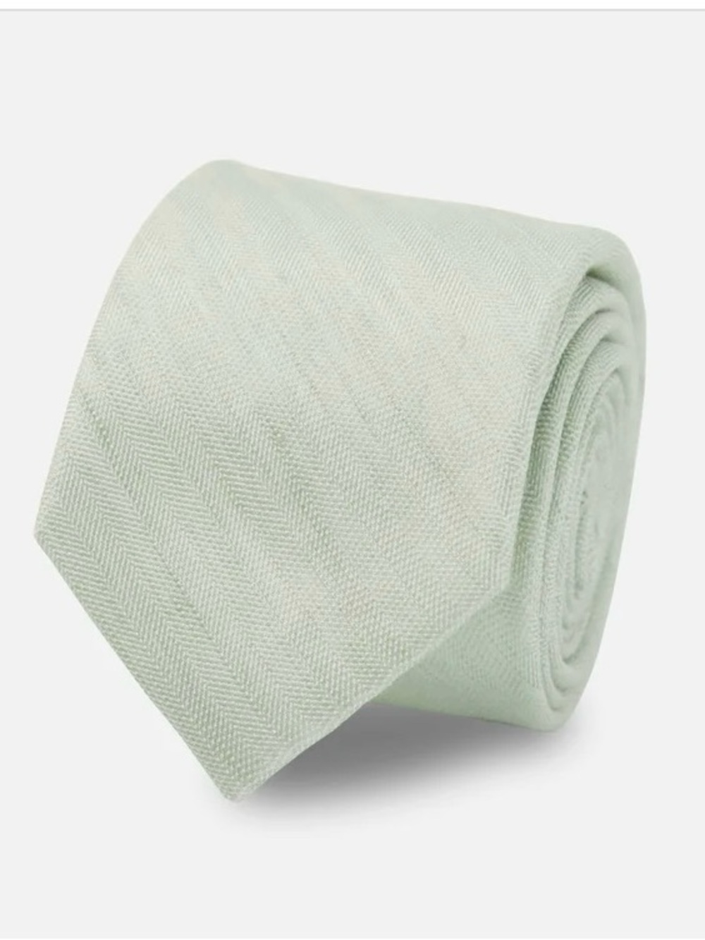 NEW The Tie Bar Linen Row Sage Green Tie Men’s Size Modern 2026-713